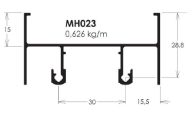 PERFIL BCO MH023 TRILHO SUPERIOR